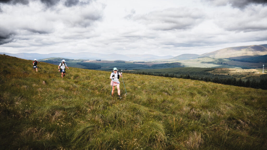 A short stretch of downhill before the climb up Benbrack